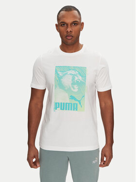 Puma Puma T-särk Graphics Photoprint 684836 Valge Regular Fit