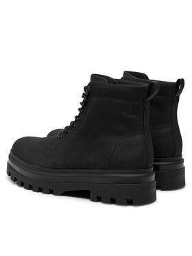 Calvin Klein Jeans Pohodni čevlji Lugged Laceup Boot Oxf Hiking Nb YM0YM01076 Črna