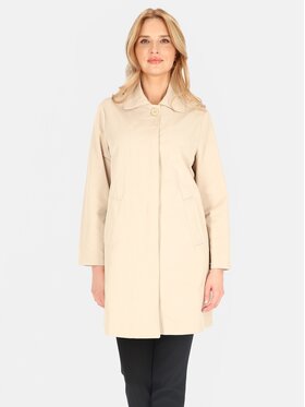 Perso Perso Płaszcz przejściowy BLE252535F Beżowy Regular Fit