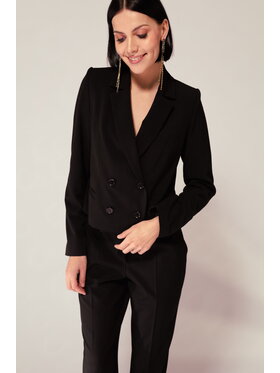 EMOI EMOI Marynarka Krótka czarna Czarny Feminine Fit