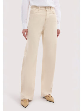 Trussardi Trussardi Jeansy P4409500356N0DE Kremowy Over Fit