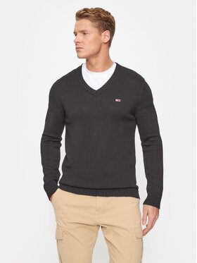 Tommy Jeans Tommy Jeans Sweater Essential DM0DM19429 Fekete Slim Fit