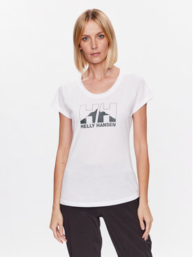 Helly Hansen Helly Hansen T-Shirt Nord Graphic 62985 Biały Regular Fit