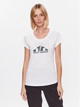 Helly Hansen Helly Hansen Тишърт Nord Graphic 62985 Бял Regular Fit