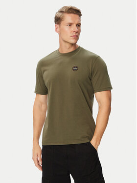 Napapijri Napapijri Тишърт S-Badge NP0A8949 Каки Regular Fit