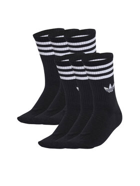 adidas adidas Set od 6 pari unisex visokih čarapa 3-Stripes JV7411 Crna