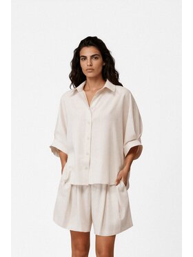LE POSSÉ LE POSSÉ Camicia KK Beige Loose Fit