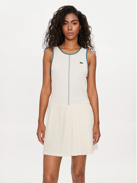 Lacoste Lacoste Sukienka tenisowa EF7451 Beżowy Slim Fit
