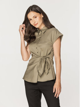 Willsoor Willsoor Koszula 61358 Beżowy Regular Fit