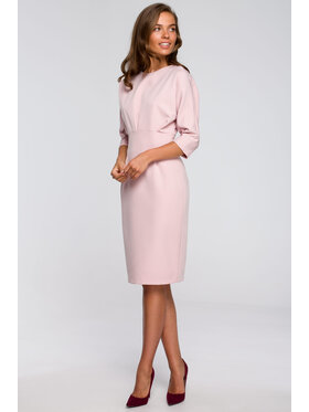 Stylove Stylove Koktejlové šaty S242 Růžová Regular Fit