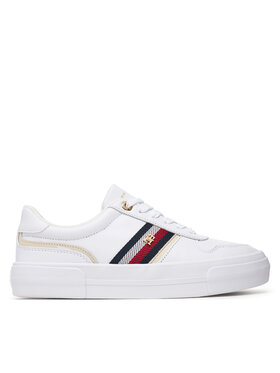 Tommy Hilfiger Tommy Hilfiger Sneakersy Th Platform Vulc Leather FW0FW09603 Biały