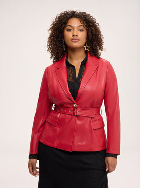 Fiorella Rubino Fiorella Rubino Kurtka z imitacji skóry R365T001359N016 Czerwony Slim Fit