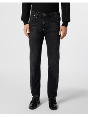 PHILIPP PLEIN PHILIPP PLEIN Jeansy 31226 Czarny Straight Leg