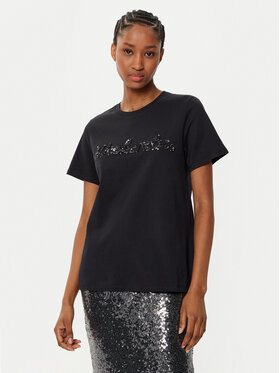 Weekend Max Mara Weekend Max Mara Marškinėliai Vello 2515971051 Juoda Regular Fit