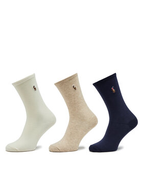 Polo Ralph Lauren Polo Ralph Lauren 3 sieviešu augsto zeķu komplekts 455923549002 Daudzkrāsains