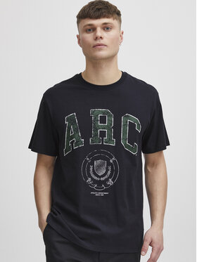 Solid Solid T-Shirt 21107872 Σκούρο μπλε Regular Fit
