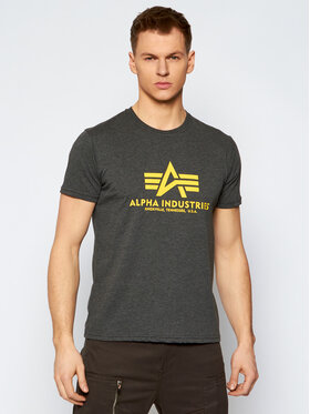 Alpha Industries Alpha Industries Tričko Basic 100501 Sivá Regular Fit