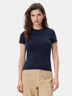 Tommy Jeans Tommy Jeans T-Shirt Tonal Linear DW0DW20315 Dunkelblau Slim Fit