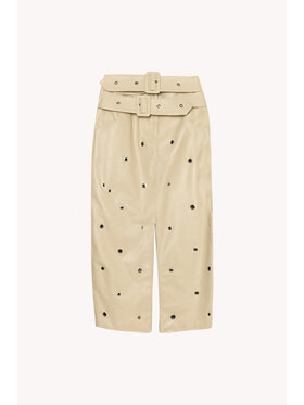 Epuzer Epuzer Gonna di pelle Embroidered leather Crema Standard Fit