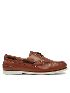 Tommy Hilfiger Tommy Hilfiger Półbuty Th Boat Shoe Core Lth FM0FM05569 Brązowy