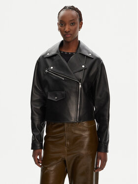 HUGO HUGO Lederjacke Laridas 50545066 Schwarz Regular Fit