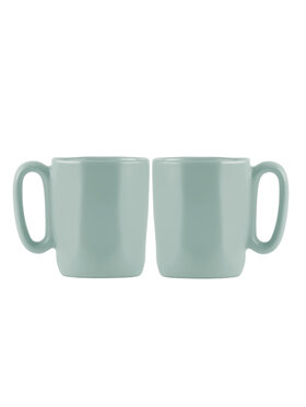 Vialli Design Vialli Design Komplet kubków 2 KUBKI CERAM.Z USZKIEM 80ML FUORI MIĘT.29996 Zielony