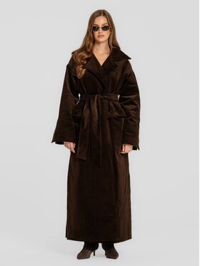 MANDRAGORA MANDRAGORA Cappotto di transizione Area Marrone Standard Fit