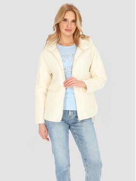 Perso Perso Dámska bunda BLE251046F Écru Regular Fit