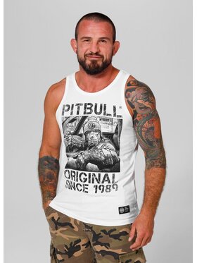 PITBULL PITBULL Tank top Tank Biały Regular Fit
