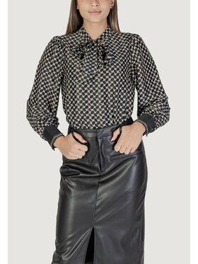 ONLY ONLY Μπλουζάκι ONLJANE LIFE L/S BOW TOP PTM Μαύρο To Fit
