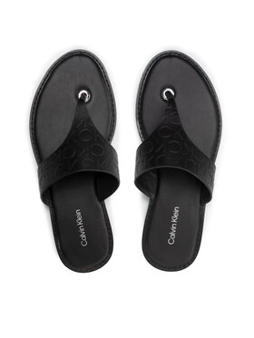 Calvin Klein Japanke Almond Flat Tp Slide Hf HW0HW01159 Crna