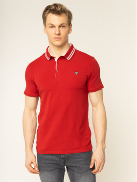 Guess Guess Polo M01P45 J1300 Czerwony Extra Slim Fit