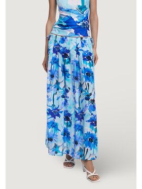 Desigual Desigual Spódnica SKIRT FIORI Niebieski Casual Fit