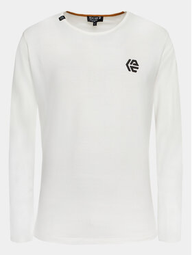 INDICODE INDICODE Longsleeve Raglum 45-646 Weiß Regular Fit