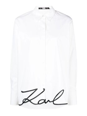 KARL LAGERFELD KARL LAGERFELD Camicia 236W1606 100 Bianco Regular Fit