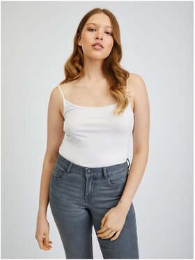 Orsay Orsay Tank top 104160000000__XL Biały Regular Fit