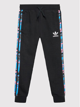 adidas adidas Pantaloni trening Camo HK0324 Negru Regular Fit