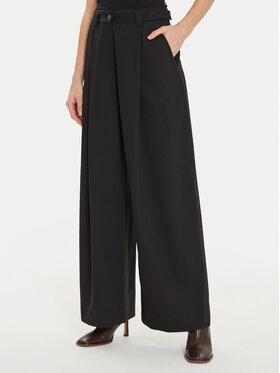 Imperial Imperial Spodnie palazzo P5B8IIC Czarny Wide Leg