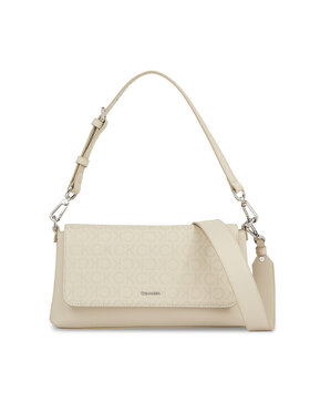 Calvin Klein Calvin Klein Torebka Ck Must Shoulder Bag_Epi Mono K60K611762 Écru