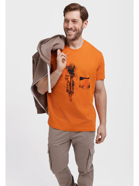 Volcano Volcano T-Shirt T-ROADBIKE Pomarańczowy Regular Fit