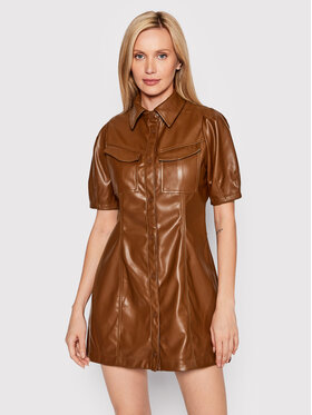 Noisy May Noisy May Сукня зі штучної шкіри Pushy 27021615 Коричневий Regular Fit