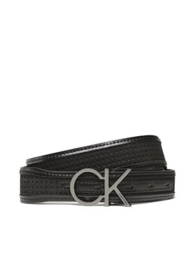 Calvin Klein Calvin Klein Pasek Damski Re-Lock Insert 3 Cm Perf Belt K60K610497 Czarny