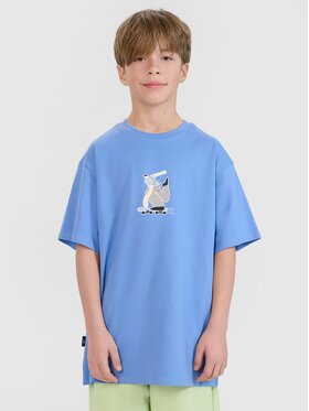 4F 4F T-Shirt 4FJRSS25TTSHM2641-33S Niebieski Oversize