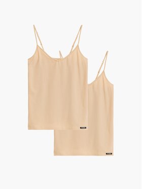 Atlantic Atlantic Top basic Beżowy Regular Fit