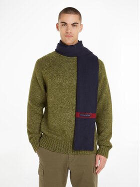 Tommy Hilfiger Šal Th Skyline Knit Scarf AM0AM11496 Tamnoplava