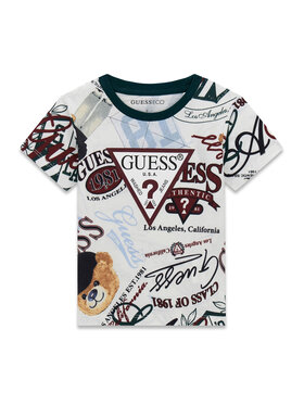 Guess Guess T-Shirt N6YI21 K3876 Biały Regular Fit