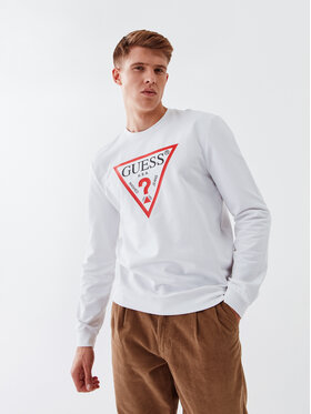Guess Guess Bluza Audley M2YQ37 K6ZS1 Biały Slim Fit