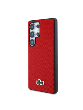 Lacoste Lacoste Etui na telefon Iconic Petit Pique Woven Logo CBDY Strap MagSafe Czerwony