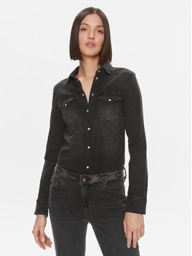 Liu Jo Liu Jo Джинсова сорочка UF3048 D4051 Чорний Regular Fit