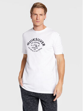 Quiksilver Quiksilver T-Shirt Script Talk Front EQYZT07042 Biały Classic Fit